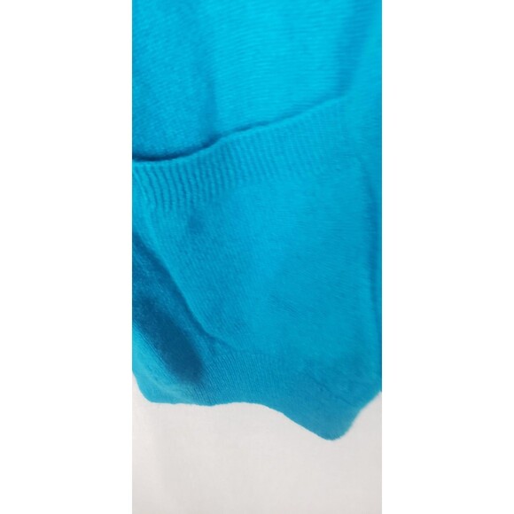 Equipment Femme Sweater S Blue Teal Cashmere Cardigan V-Neck Button Pockets - Picture 4 of 10